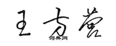 駱恆光王方營草書個性簽名怎么寫
