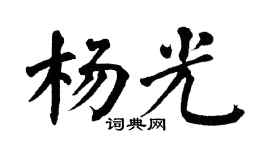 翁闓運楊光楷書個性簽名怎么寫