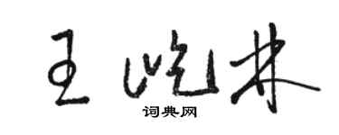 駱恆光王屹林草書個性簽名怎么寫