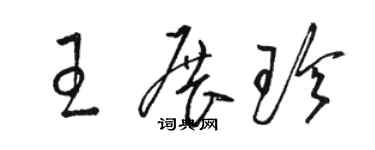 駱恆光王展珍草書個性簽名怎么寫