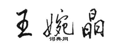 駱恆光王婉晶行書個性簽名怎么寫