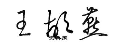 駱恆光王胡燕草書個性簽名怎么寫