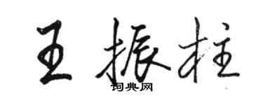 駱恆光王振柱行書個性簽名怎么寫