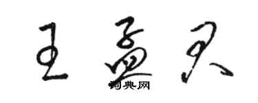 駱恆光王孟君草書個性簽名怎么寫