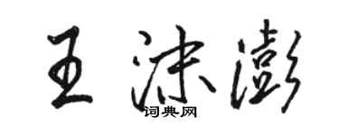 駱恆光王沫澎行書個性簽名怎么寫