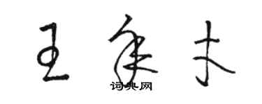 駱恆光王年才草書個性簽名怎么寫