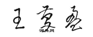 駱恆光王慶盈草書個性簽名怎么寫