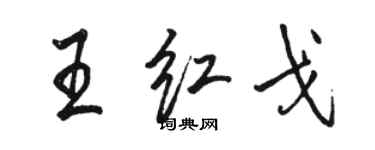 駱恆光王紅戈行書個性簽名怎么寫