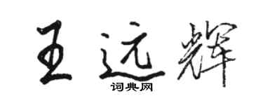 駱恆光王遠輝行書個性簽名怎么寫