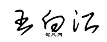 朱錫榮王向江草書個性簽名怎么寫