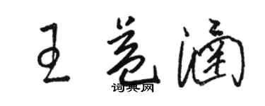 駱恆光王益涵草書個性簽名怎么寫