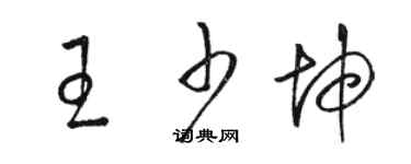 駱恆光王少坤草書個性簽名怎么寫