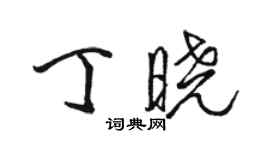 駱恆光丁曉行書個性簽名怎么寫