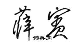 駱恆光薛賓草書個性簽名怎么寫