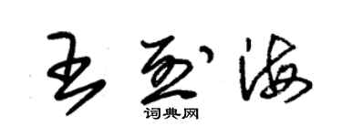 朱錫榮王烈海草書個性簽名怎么寫