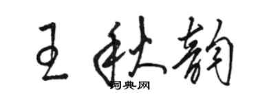 駱恆光王秋韻草書個性簽名怎么寫