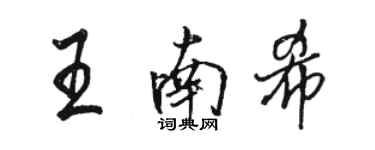 駱恆光王南希行書個性簽名怎么寫