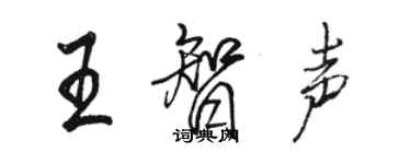 駱恆光王智聲行書個性簽名怎么寫