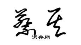 朱錫榮蔡其草書個性簽名怎么寫