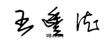 朱錫榮王豐德草書個性簽名怎么寫