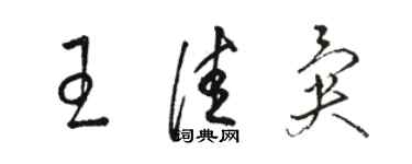 駱恆光王佳異草書個性簽名怎么寫