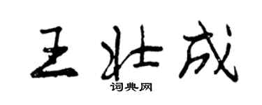曾慶福王壯成行書個性簽名怎么寫