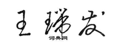 駱恆光王瑞發草書個性簽名怎么寫