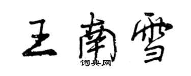 曾慶福王南雪行書個性簽名怎么寫