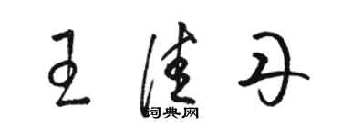 駱恆光王佳丹草書個性簽名怎么寫