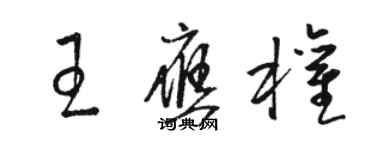 駱恆光王應權草書個性簽名怎么寫