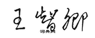 駱恆光王智卿草書個性簽名怎么寫