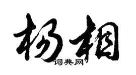 胡問遂楊相行書個性簽名怎么寫