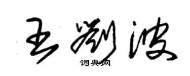 朱錫榮王劉波草書個性簽名怎么寫