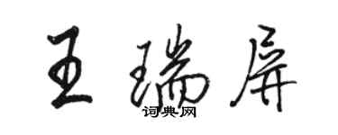 駱恆光王瑞屏行書個性簽名怎么寫