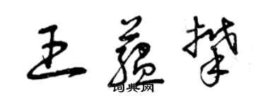 曾慶福王蘊攀草書個性簽名怎么寫