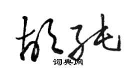 駱恆光胡純草書個性簽名怎么寫