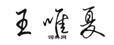 駱恆光王唯夏行書個性簽名怎么寫
