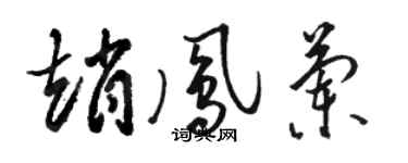 駱恆光趙鳳蘭草書個性簽名怎么寫