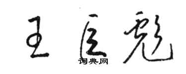 駱恆光王巨彪草書個性簽名怎么寫