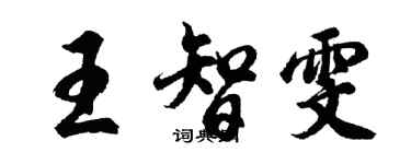 胡問遂王智雯行書個性簽名怎么寫