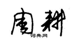 朱錫榮周耕草書個性簽名怎么寫