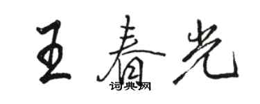 駱恆光王春光行書個性簽名怎么寫