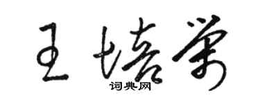 駱恆光王培榮草書個性簽名怎么寫