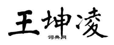 翁闓運王坤凌楷書個性簽名怎么寫