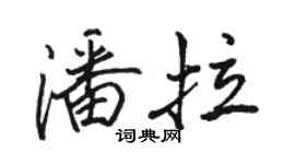 駱恆光潘拉行書個性簽名怎么寫