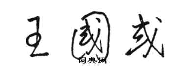 駱恆光王國或草書個性簽名怎么寫