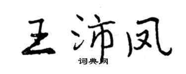 曾慶福王沛鳳行書個性簽名怎么寫