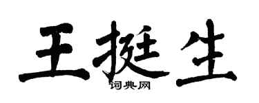 翁闓運王挺生楷書個性簽名怎么寫