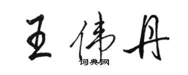 駱恆光王偉丹行書個性簽名怎么寫