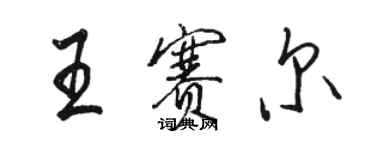 駱恆光王賽爾行書個性簽名怎么寫